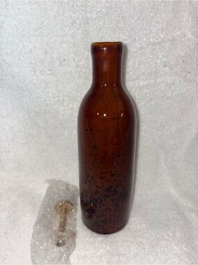 NWT pretti.cool Tortoiseshell Oil Cruet Dispenser Bottle Ceramic 12oz